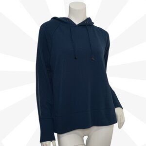 Danskin Blue Hooded Sweatshirt Size Small Long Sleeve Round Neck Knit Pullover